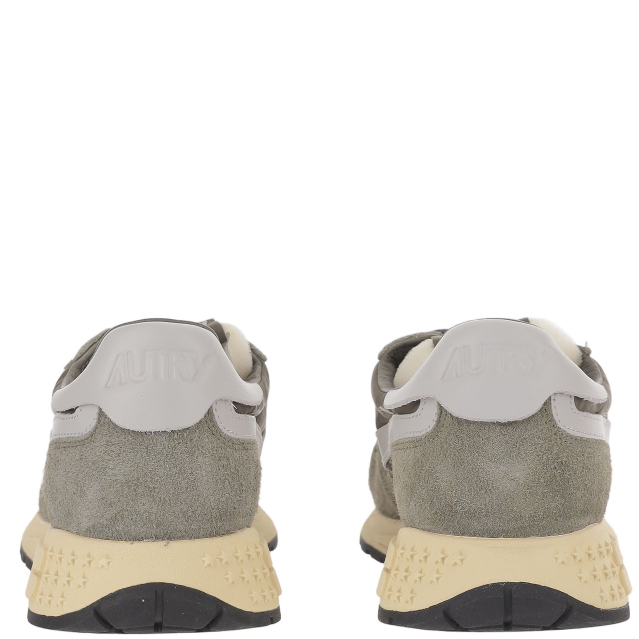 Autry Front Lacing Sneakers With Contrast Padded Heel Tab Groen