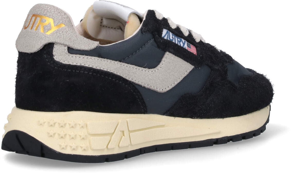 Autry Neutrals Reelwind Low Layered Texture Sneakers Grijs