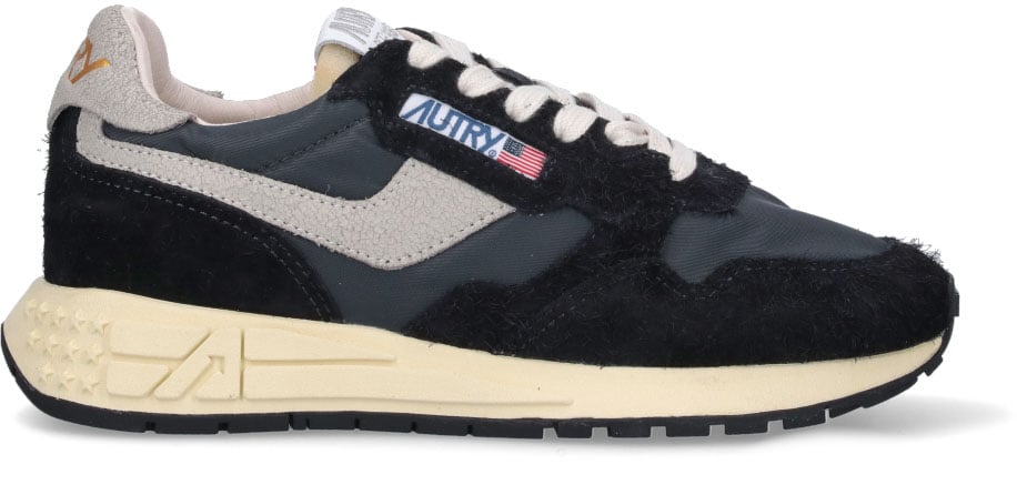 Autry Neutrals Reelwind Low Layered Texture Sneakers Grijs