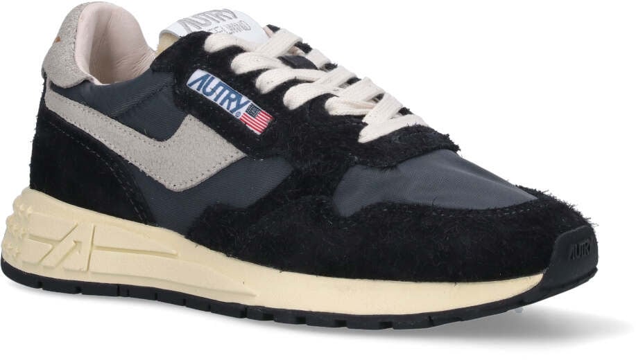 Autry Neutrals Reelwind Low Layered Texture Sneakers Grijs