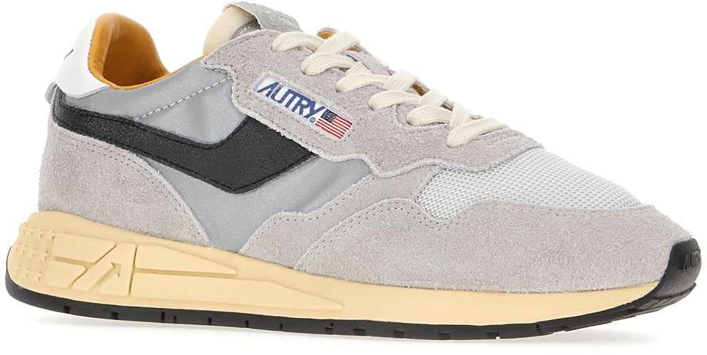 Autry Multicolor suede and fabric Reelwind sneakers Grijs