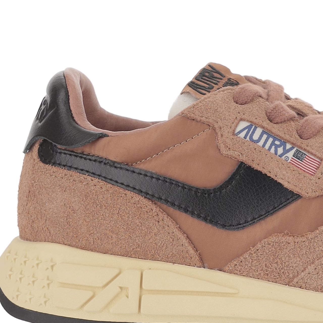 Autry Brown/Black Padded Heel Running Sneakers Roze