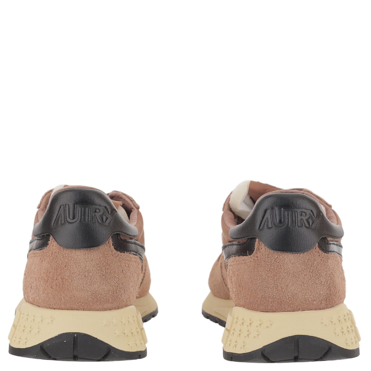 Autry Brown/Black Padded Heel Running Sneakers Roze