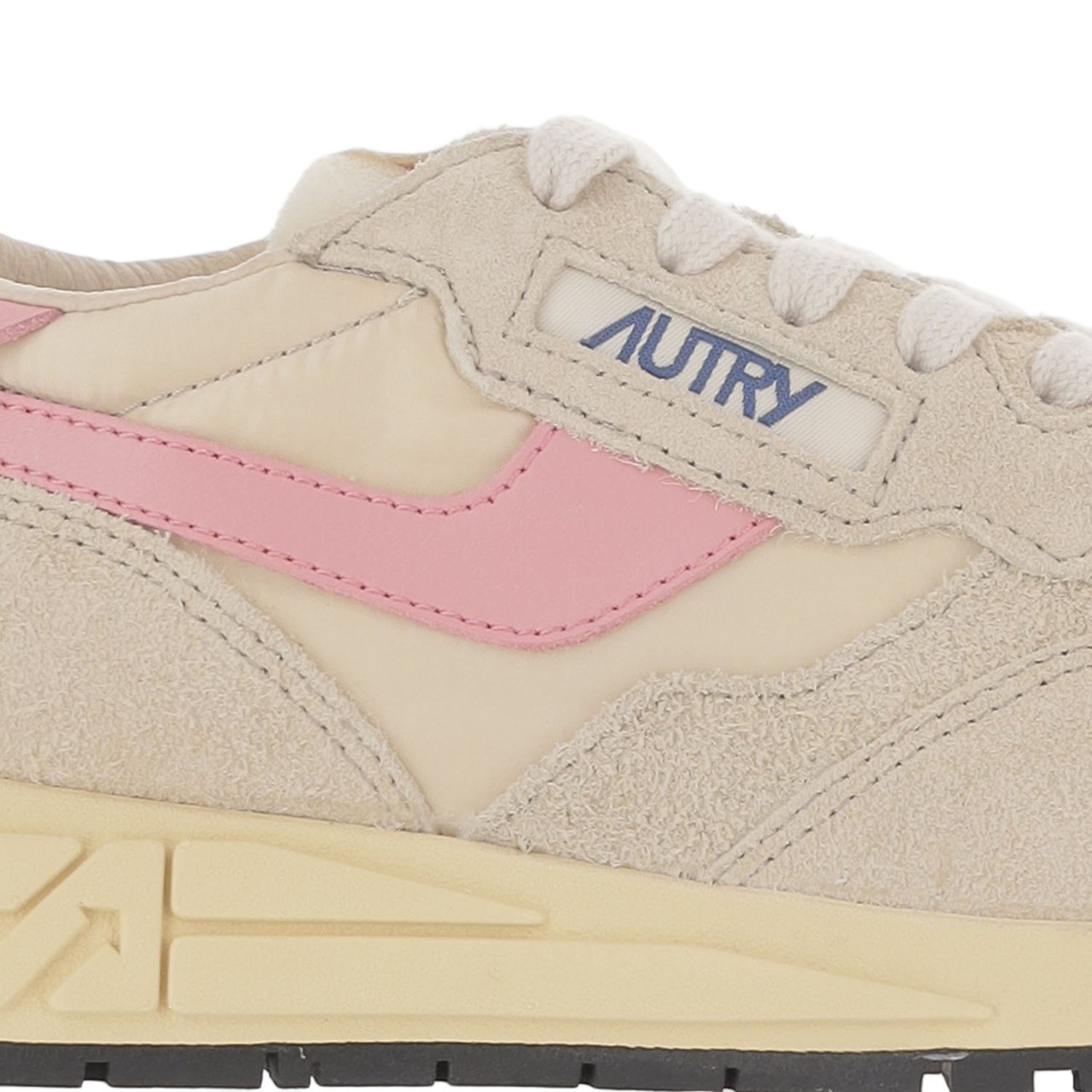 Autry Beige/Pink Padded Heel Running Sneakers Neutraal