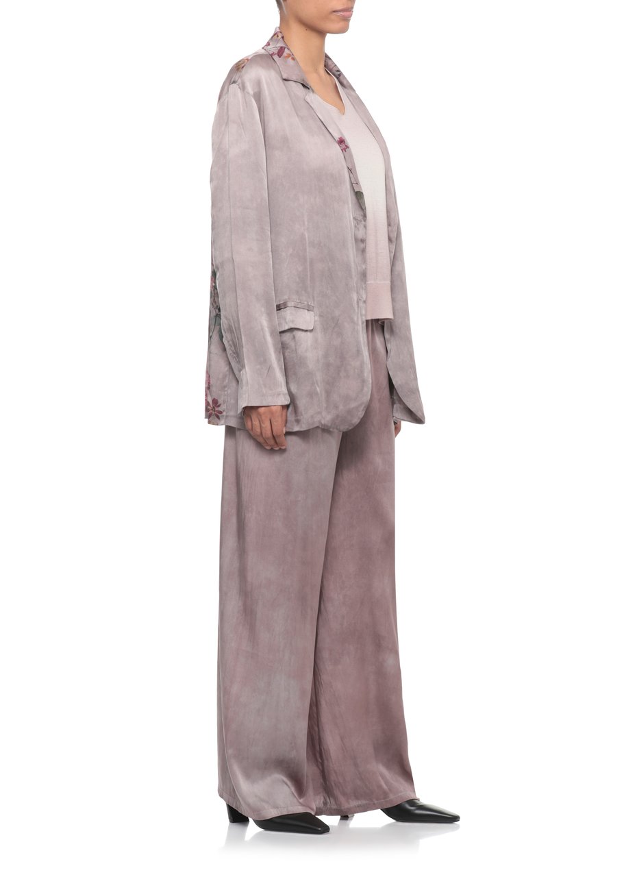 Avant Toi Pink Degrade Cashmere-Silk V-Neck Sweater Roze
