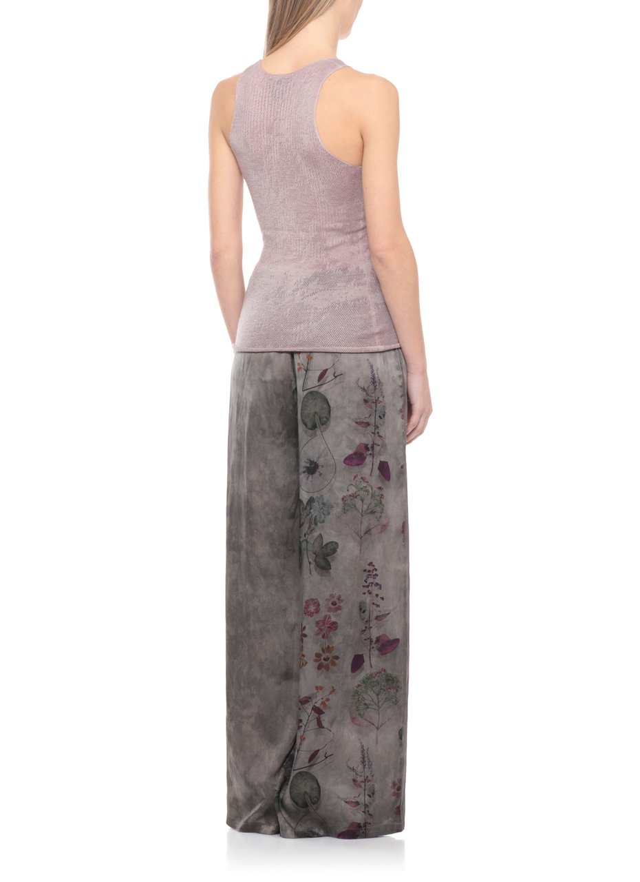 Avant Toi Purple Perforated Cashmere-Blend Tank Top Grijs