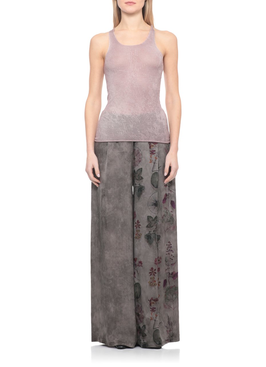Avant Toi Purple Perforated Cashmere-Blend Tank Top Grijs