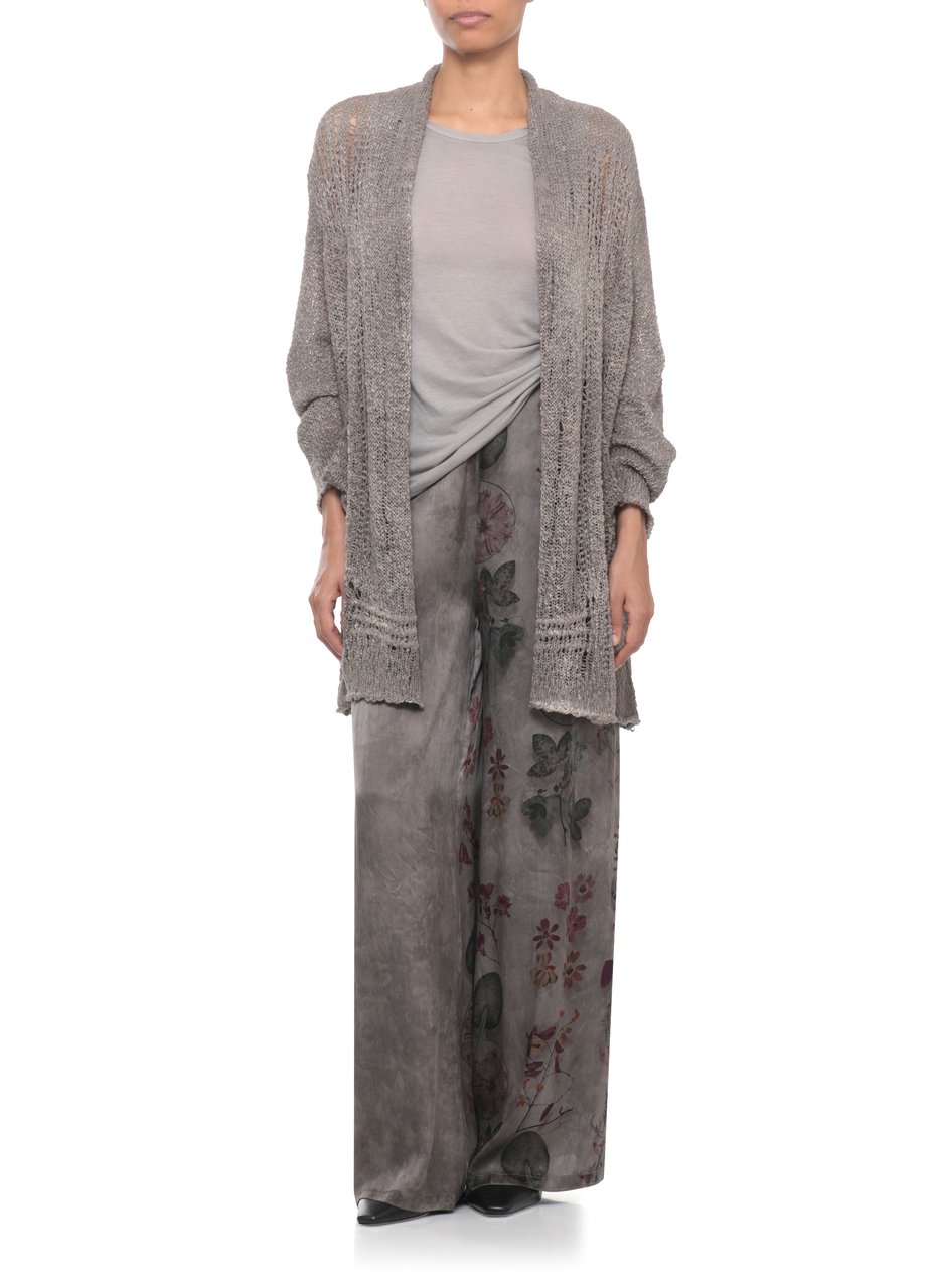 Avant Toi Grey V-Neck Cotton Cardigan Grijs