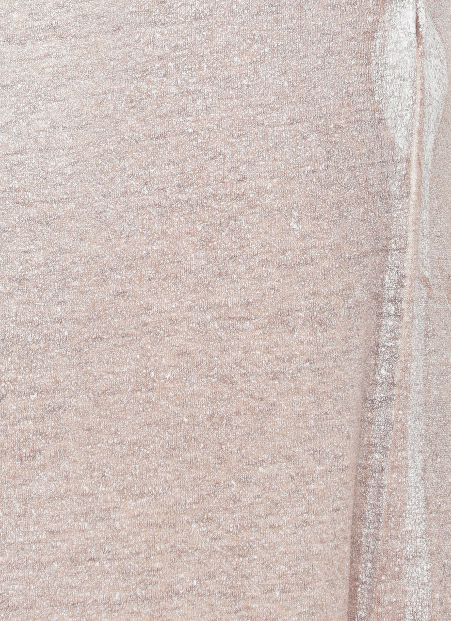 Avant Toi Beige Drawstring Waist Linen Wide-Leg Pants Roze