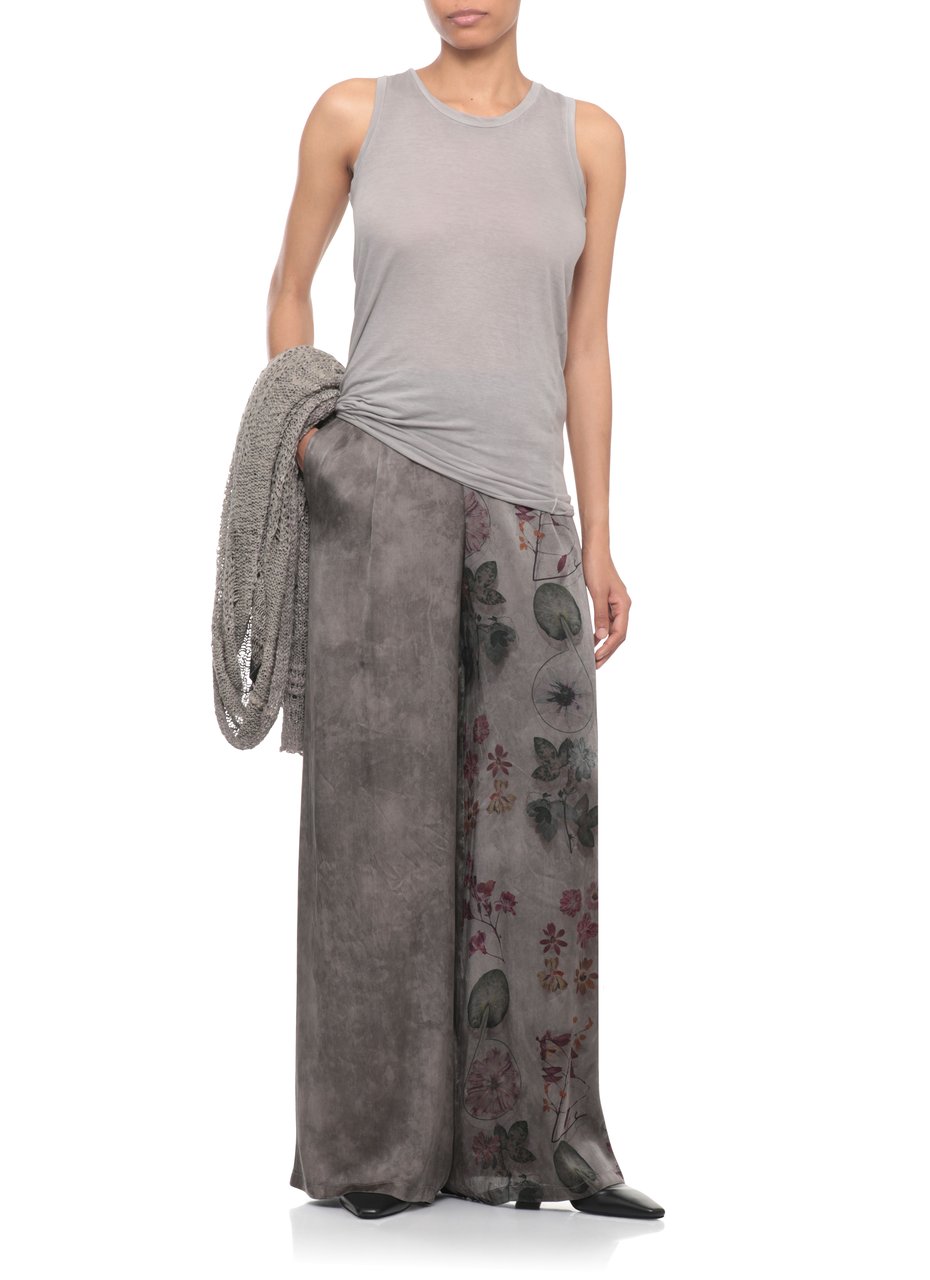 Avant Toi Grey Round Neck Cotton Tank Top Grijs