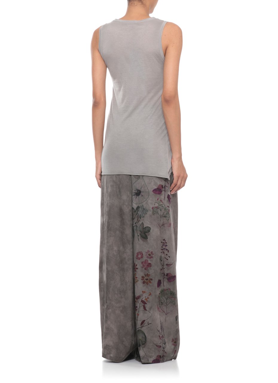 Avant Toi Grey Round Neck Cotton Tank Top Grijs