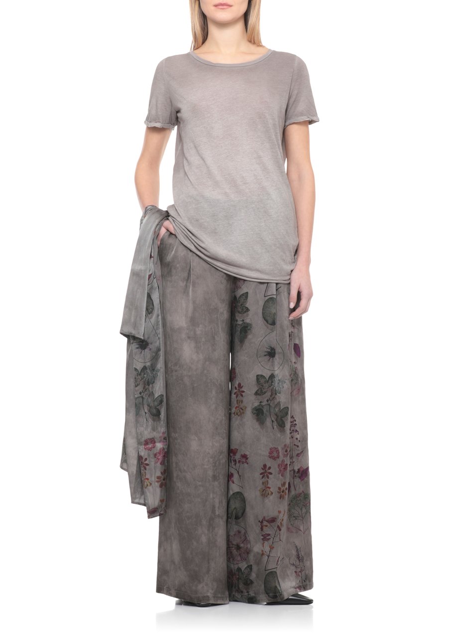 Avant Toi Grey Cotton Crewneck T-Shirt Grijs