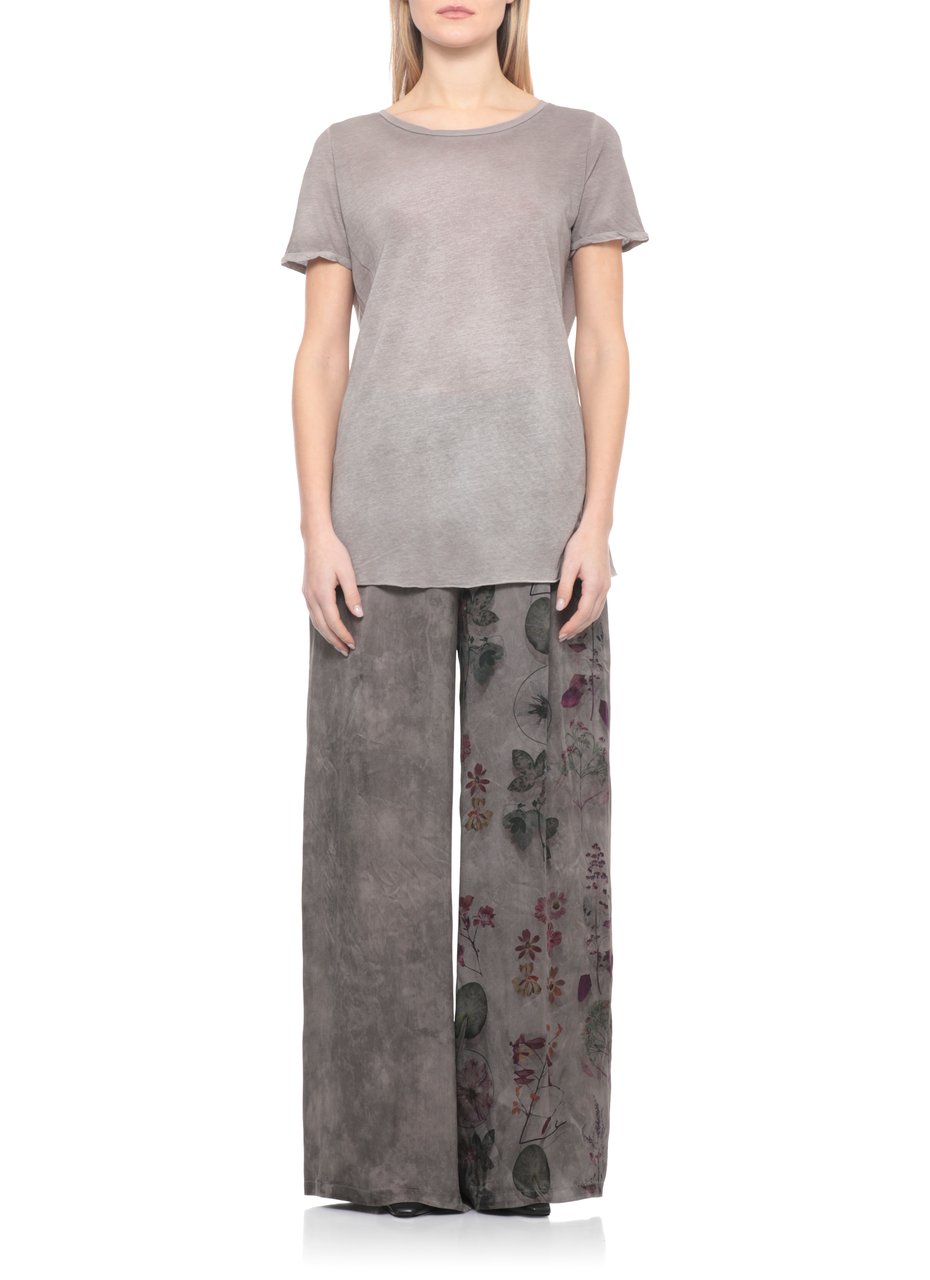 Avant Toi Grey Cotton Crewneck T-Shirt Grijs