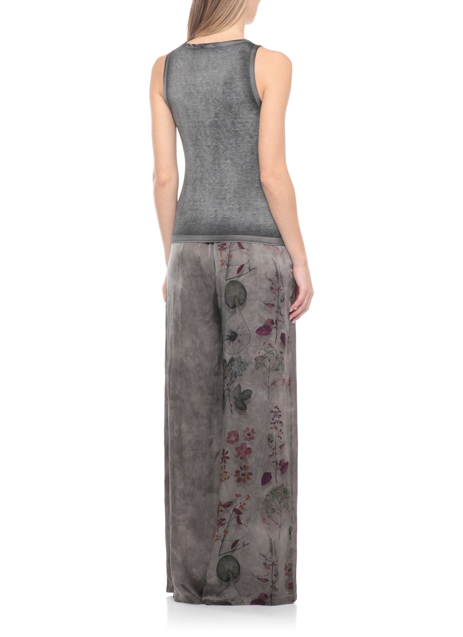 Avant Toi Grey Silk-Blend Tank Top Grijs