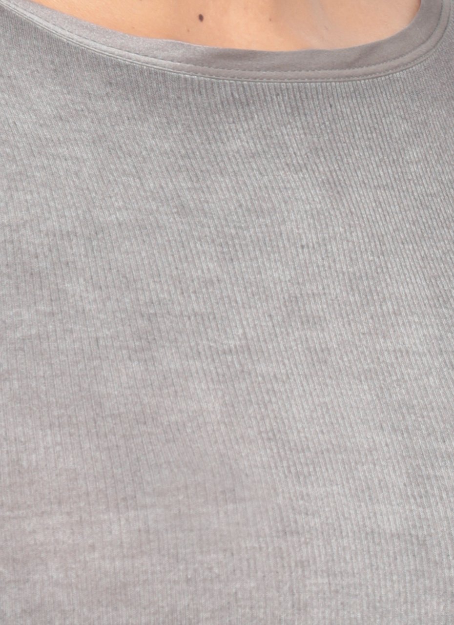 Avant Toi Grey Round Neck Silk-Blend Sweater Grijs