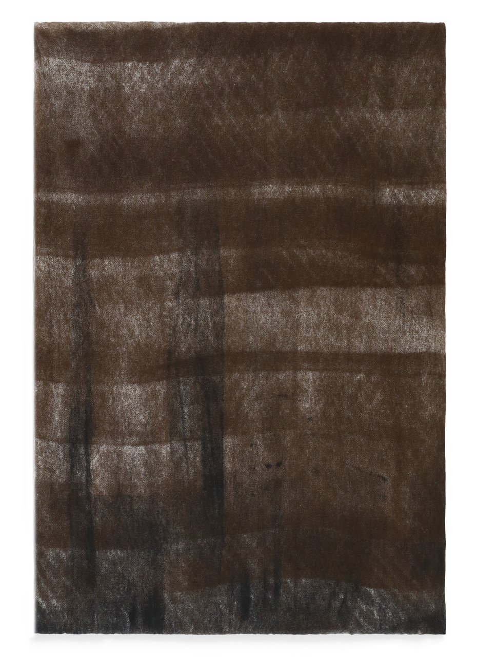 Avant Toi Gradient Wool Scarf With Fringed Edges Bruin