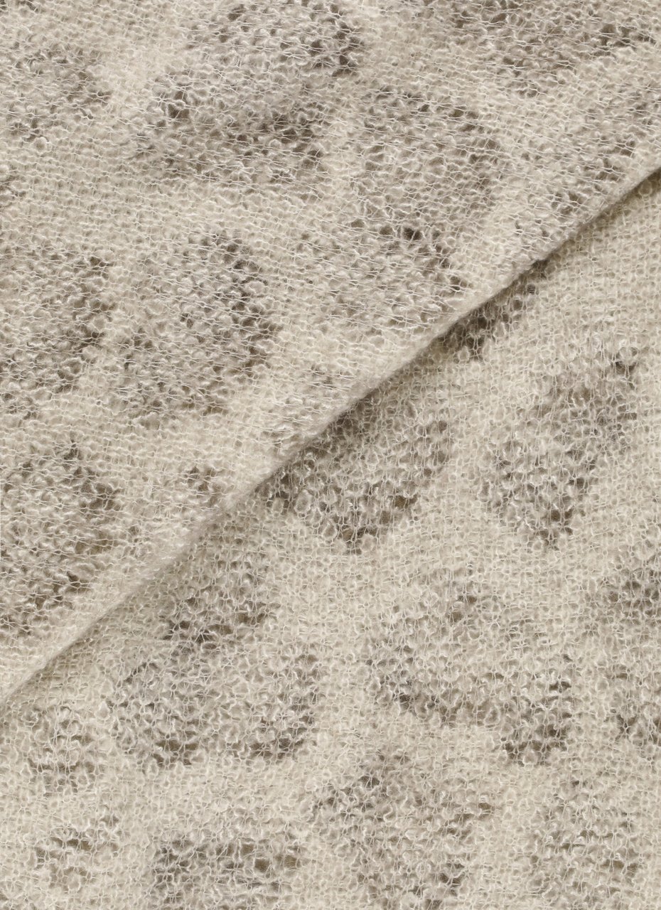 Avant Toi Textured Leopard Print Rectangular Scarf Grijs