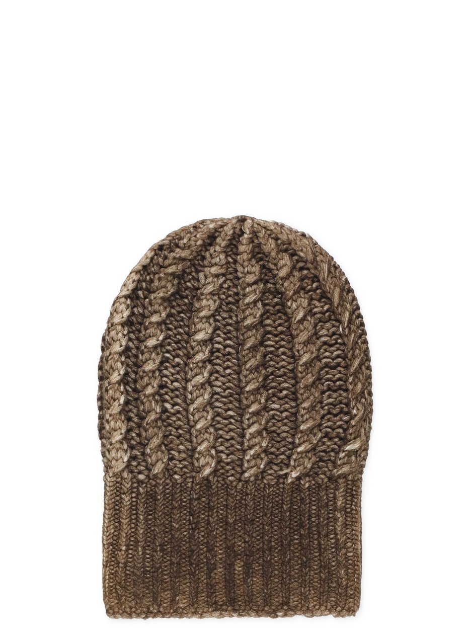 Avant Toi Braided Cable Knit Cashmere Hat Grijs