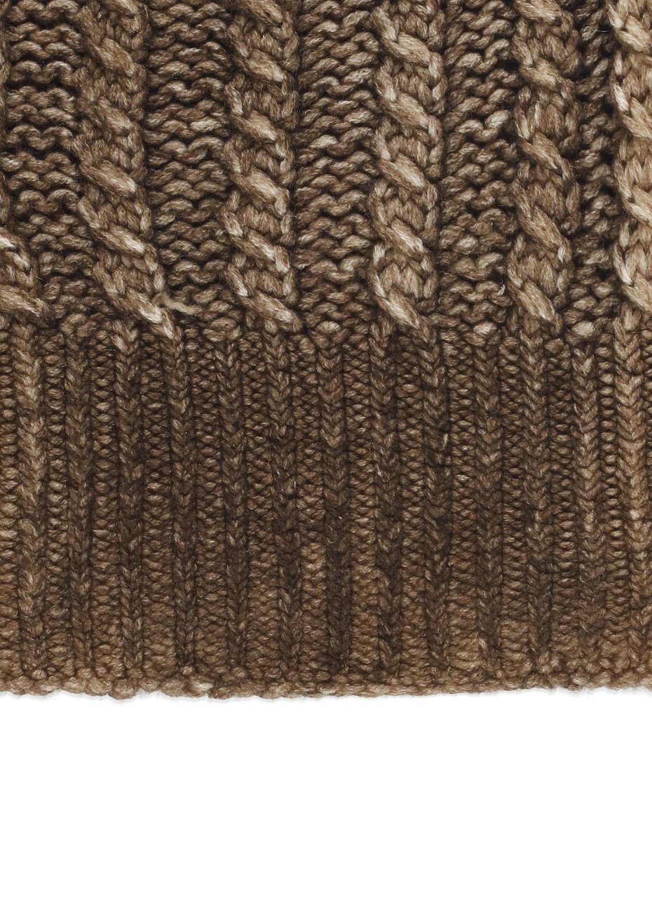 Avant Toi Braided Cable Knit Cashmere Hat Grijs