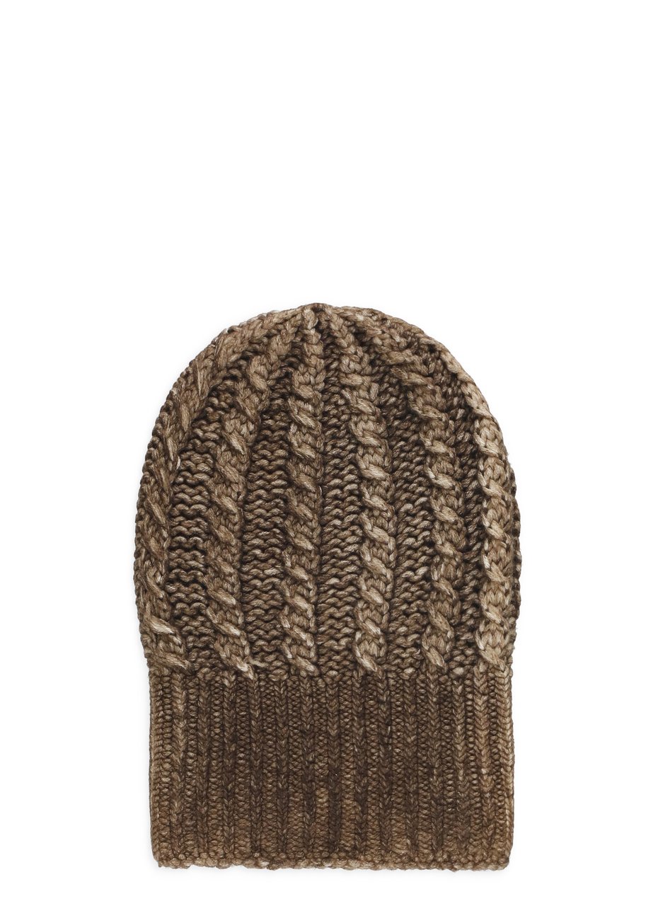 Avant Toi Braided Cable Knit Cashmere Hat Grijs