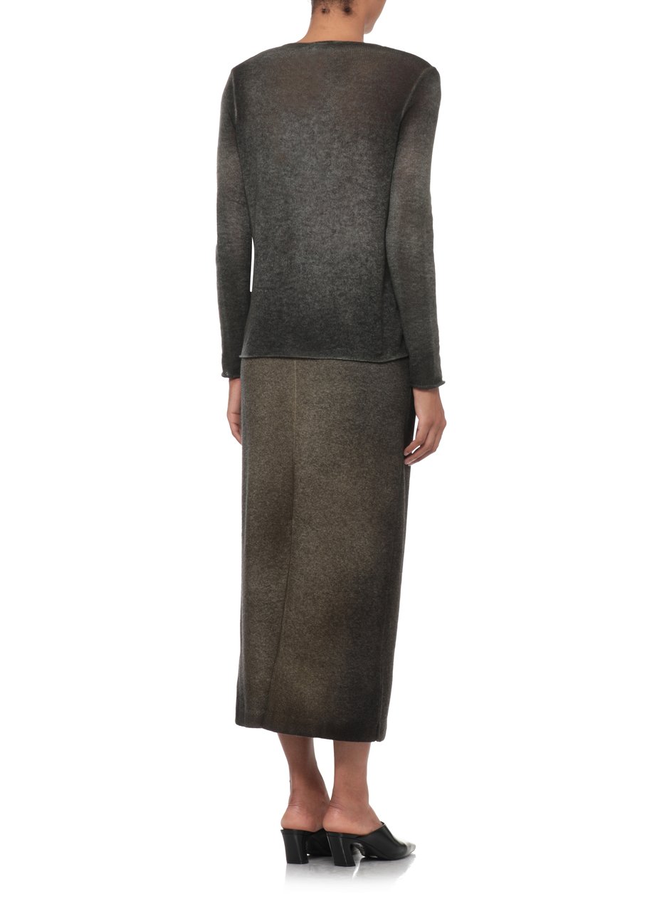Avant Toi Green Seamless Edge Cashmere Sweater Groen