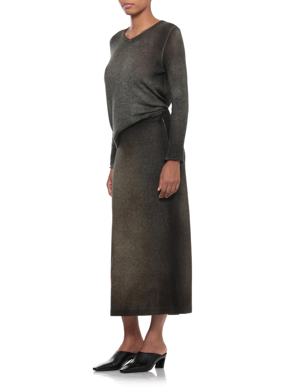 Avant Toi Green Seamless Edge Cashmere Sweater Groen
