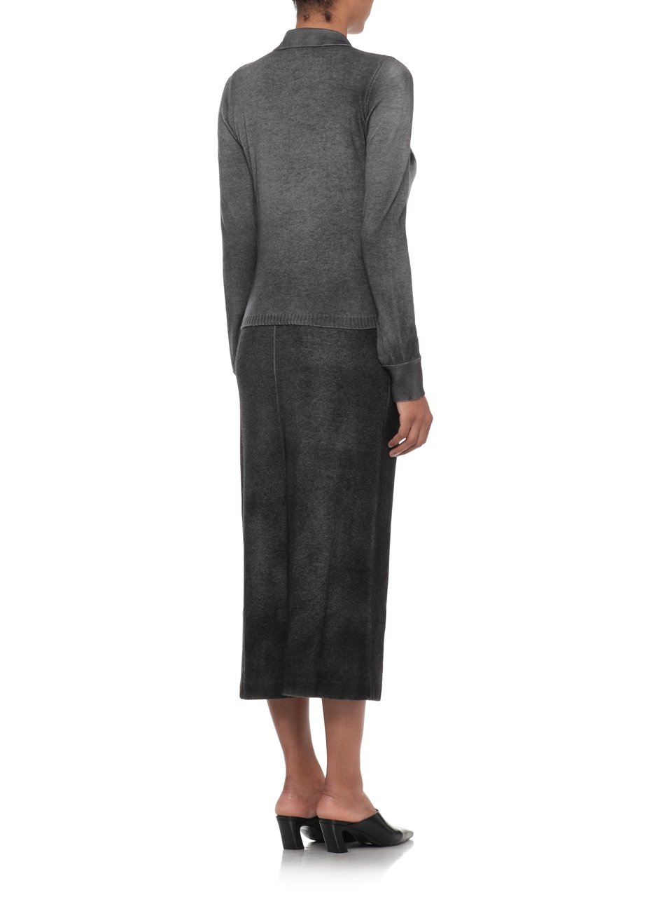 Avant Toi Grey Abstract Pattern Cashmere Cardigan Grijs