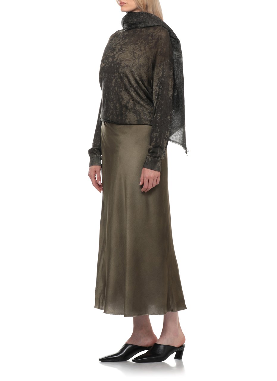Avant Toi Green Patterned Fabric Long-Sleeve Sweater Grijs