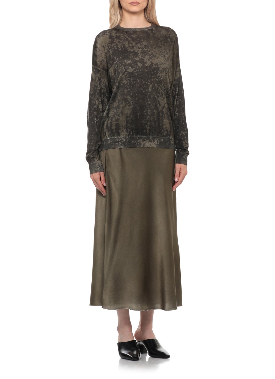 Avant Toi Green Patterned Fabric Long-Sleeve Sweater Grijs