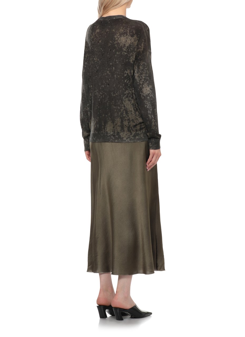 Avant Toi Green Patterned Fabric Long-Sleeve Sweater Grijs