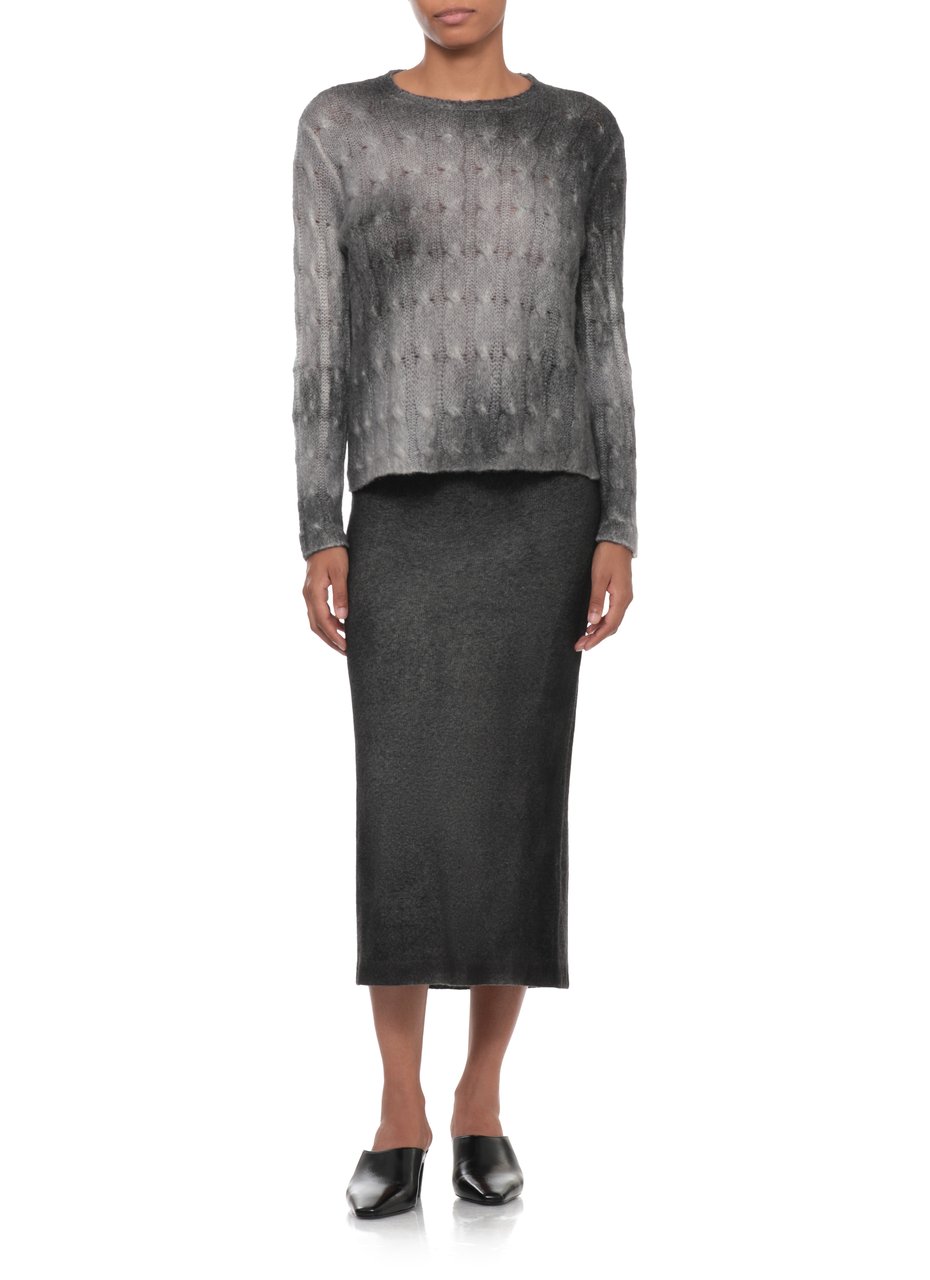 Avant Toi Grey Woven Cashmere Sweater Grijs