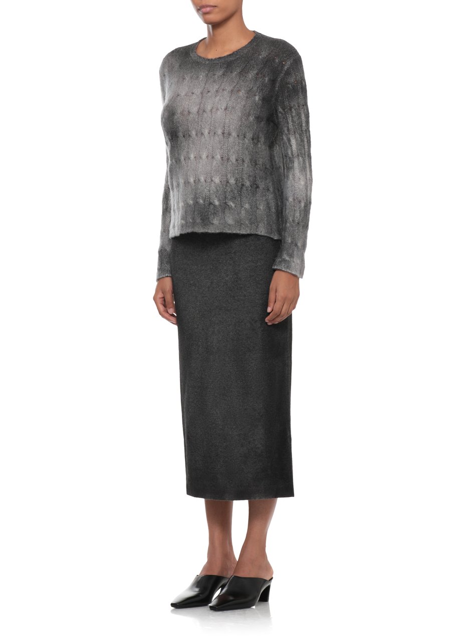 Avant Toi Grey Woven Cashmere Sweater Grijs