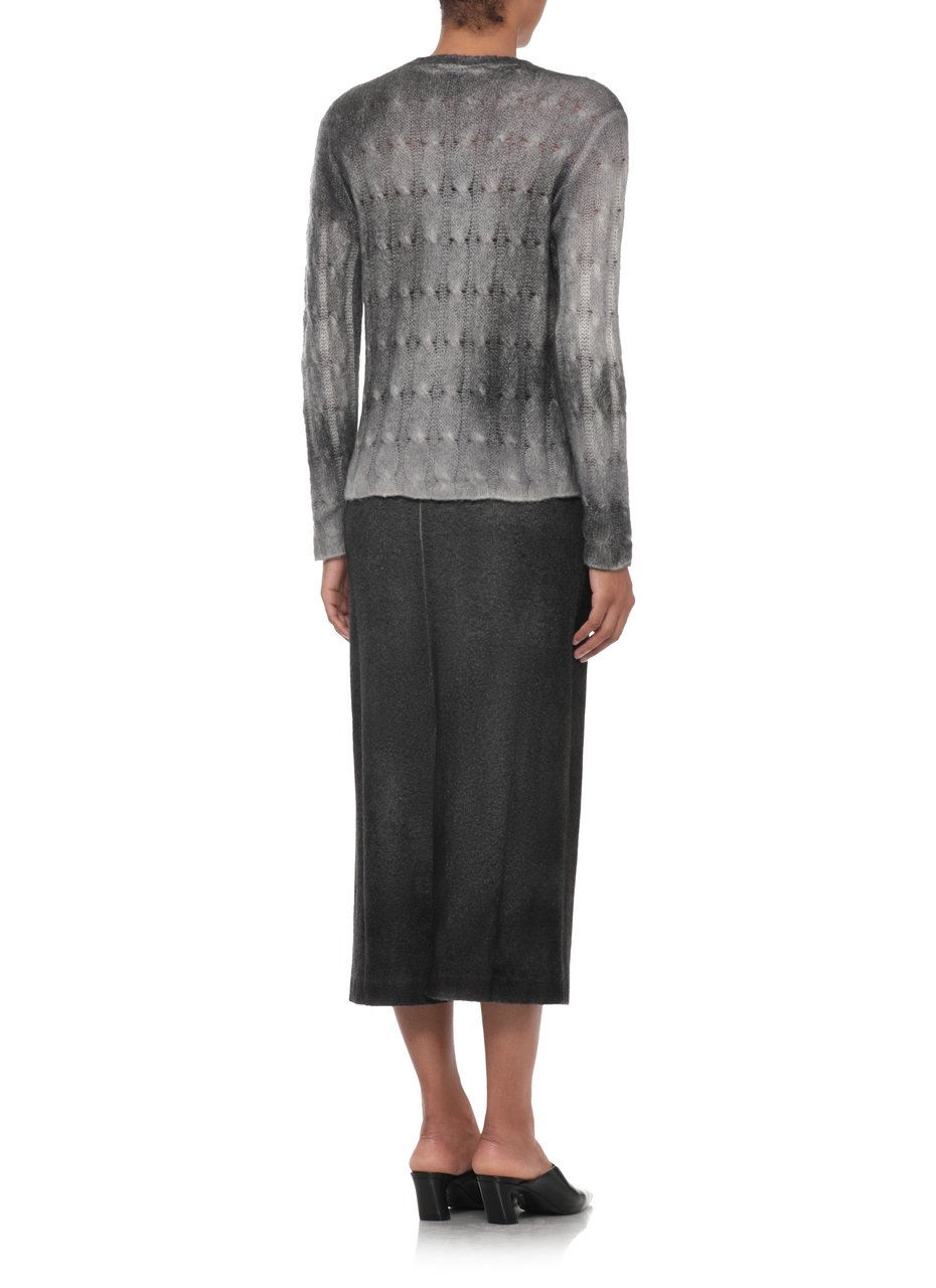 Avant Toi Grey Woven Cashmere Sweater Grijs