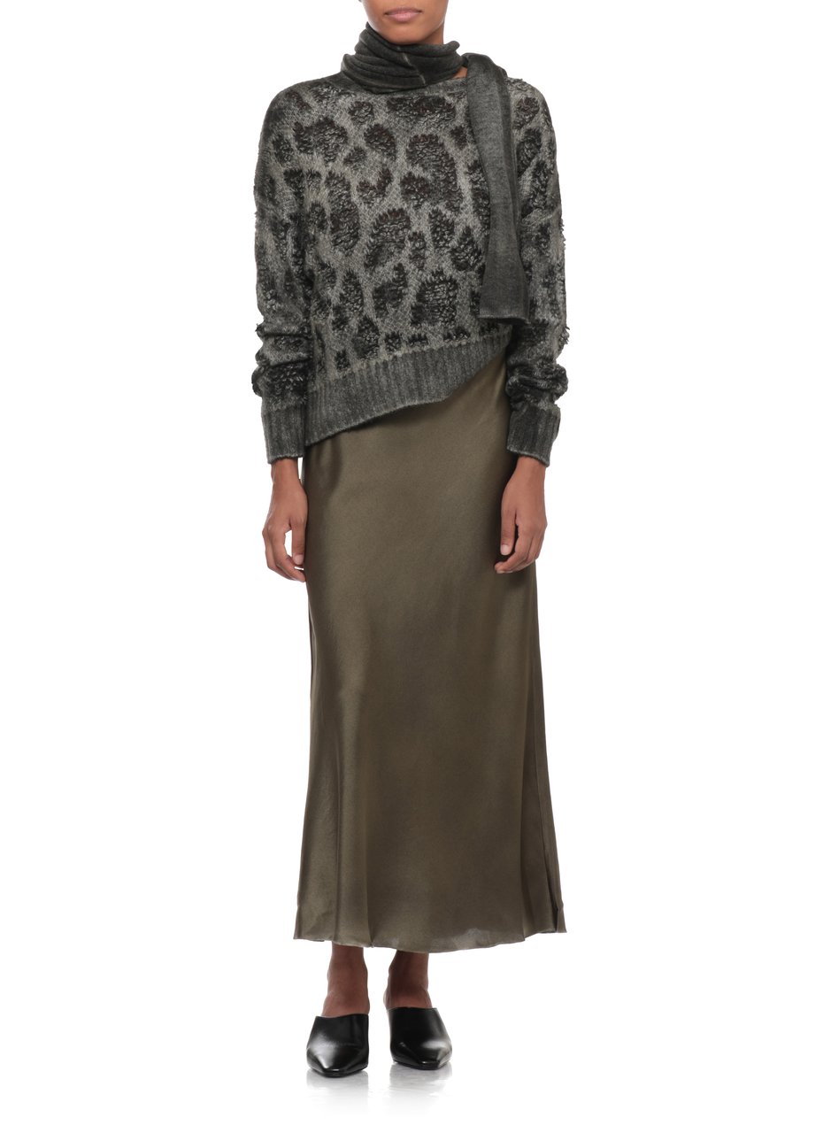 Avant Toi Grey Textured Knit Crewneck Sweater Grijs
