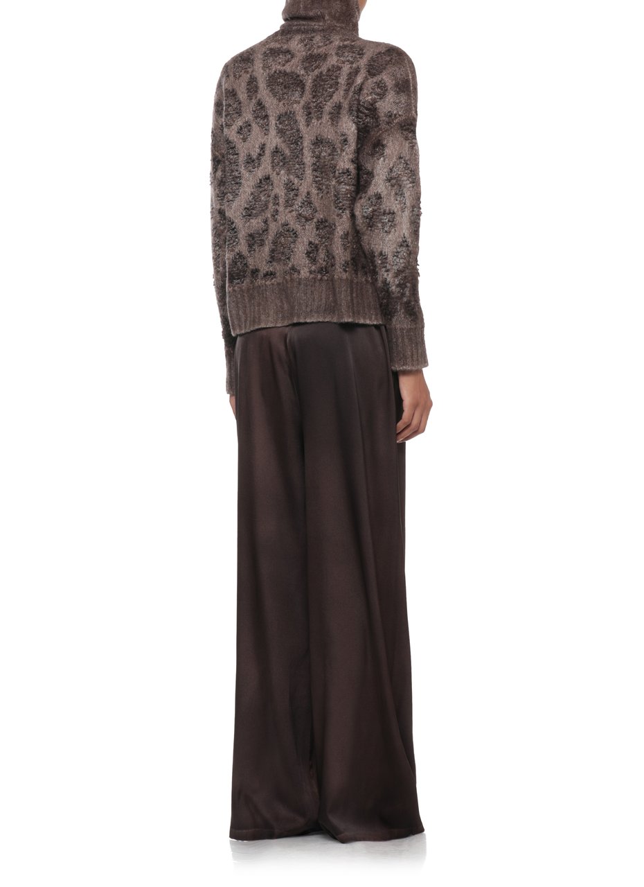 Avant Toi Brown Textured Knit High-Neck Sweater Bruin