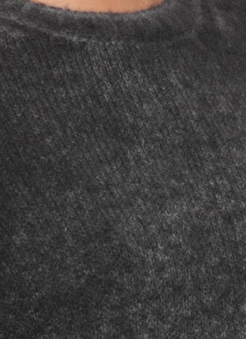 Avant Toi Grey Cashmere Elasticized Cuffs Sweater Grijs