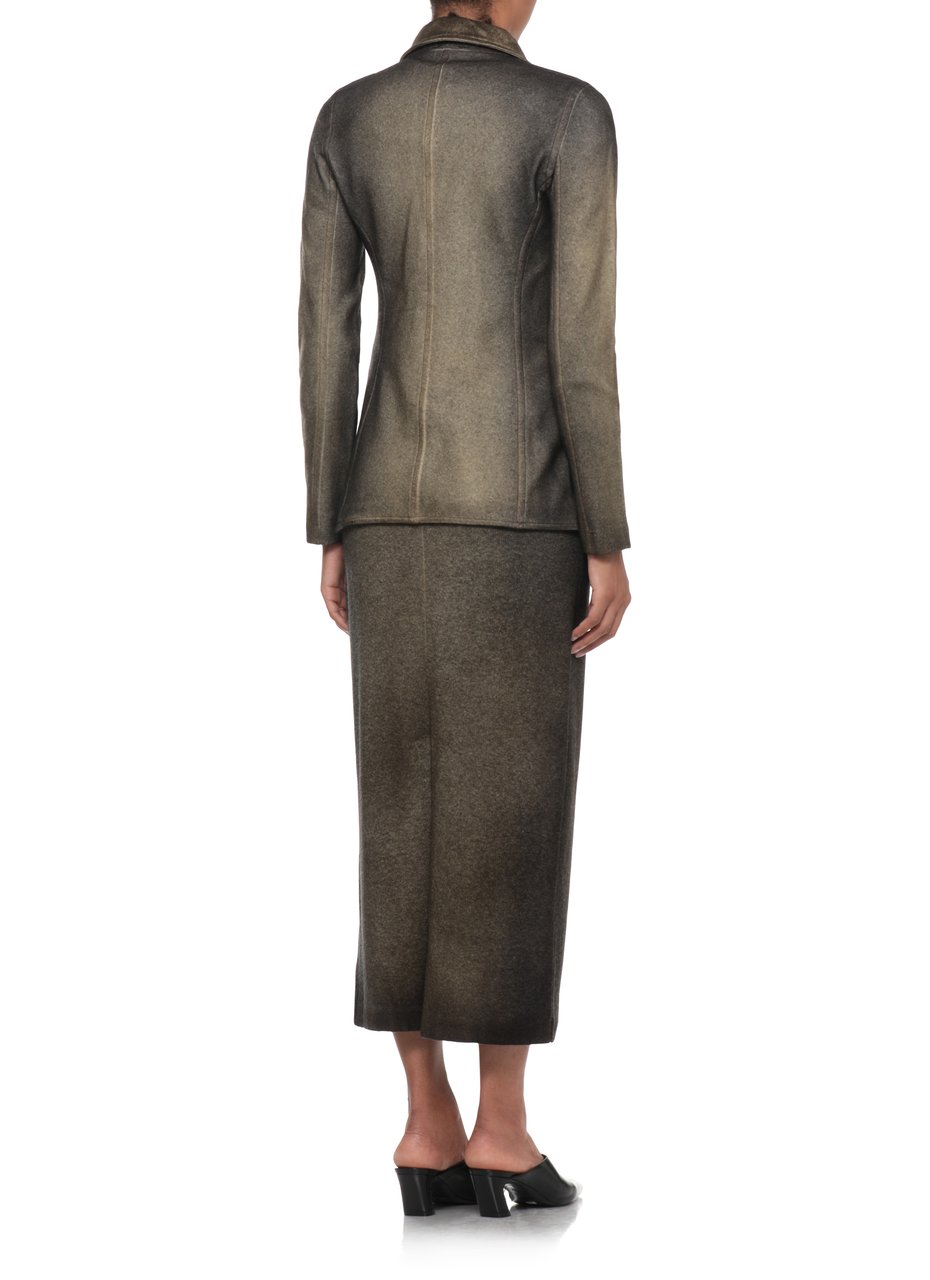 Avant Toi Green Gradient Spear Collar Jacket Groen