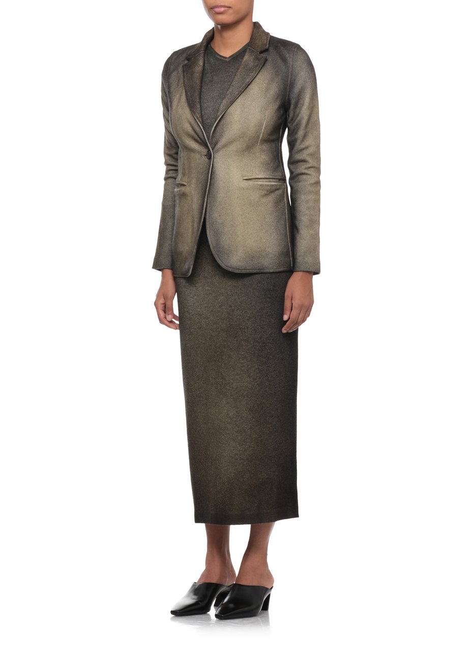 Avant Toi Green Gradient Spear Collar Jacket Groen