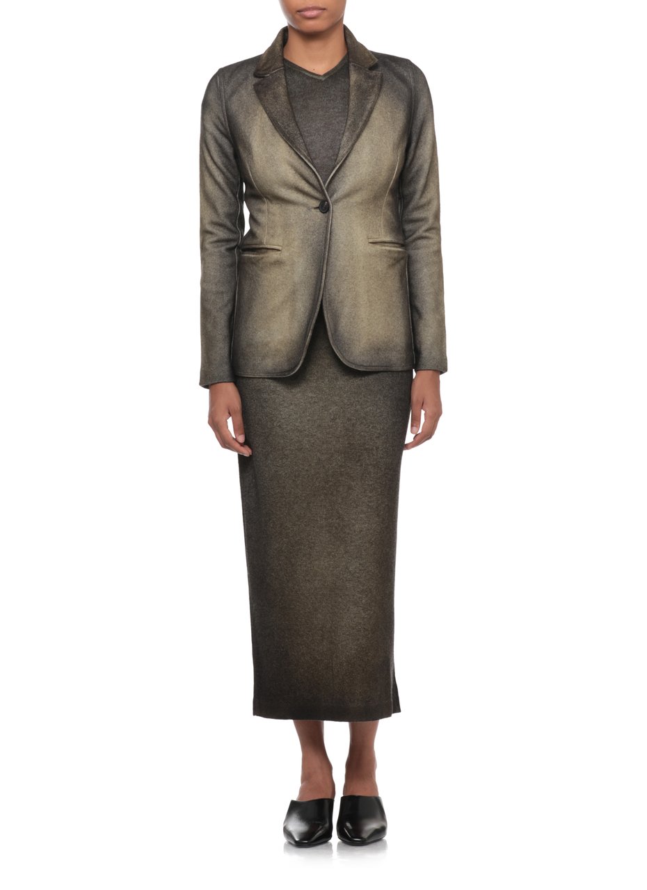 Avant Toi Green Gradient Spear Collar Jacket Groen