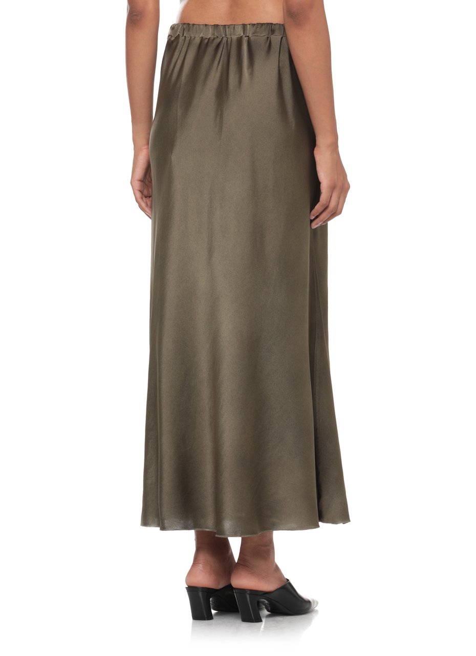 Avant Toi Flowing Silk Midi Skirt With Elastic Waistband Neutraal