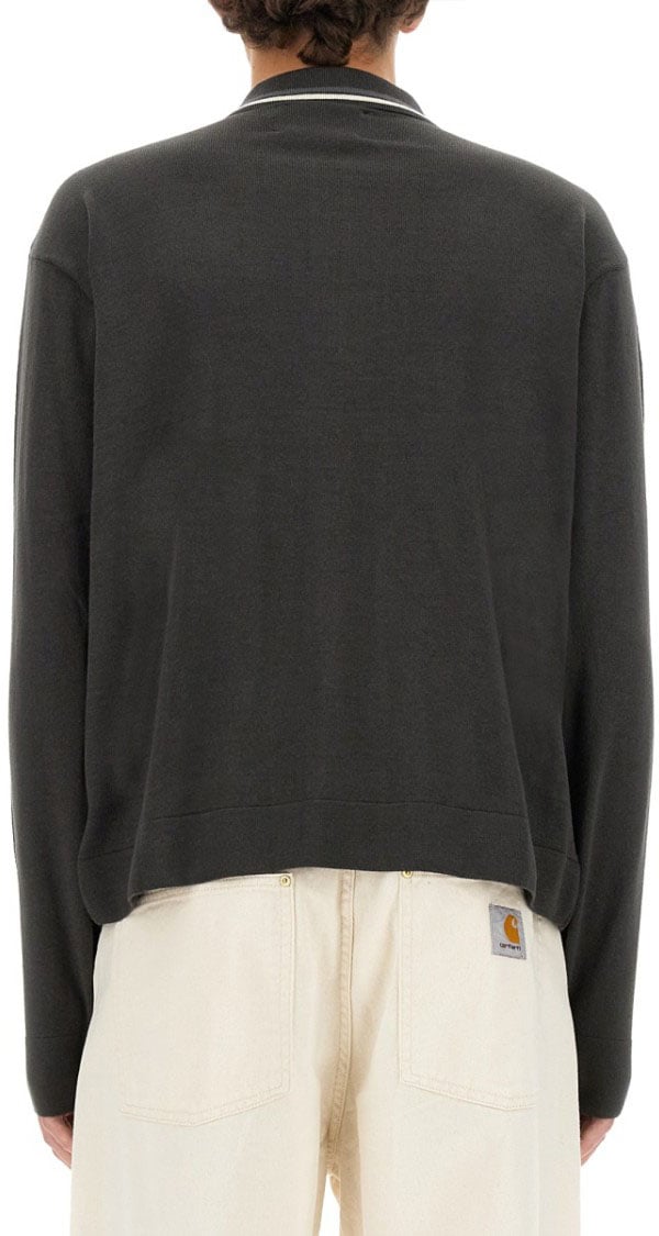 Awake Zip-Up Grey Sweater Zwart