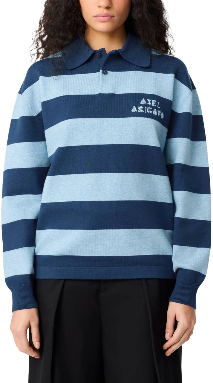 Axel Arigato Frey Polo Swearer Navy Blue Blauw