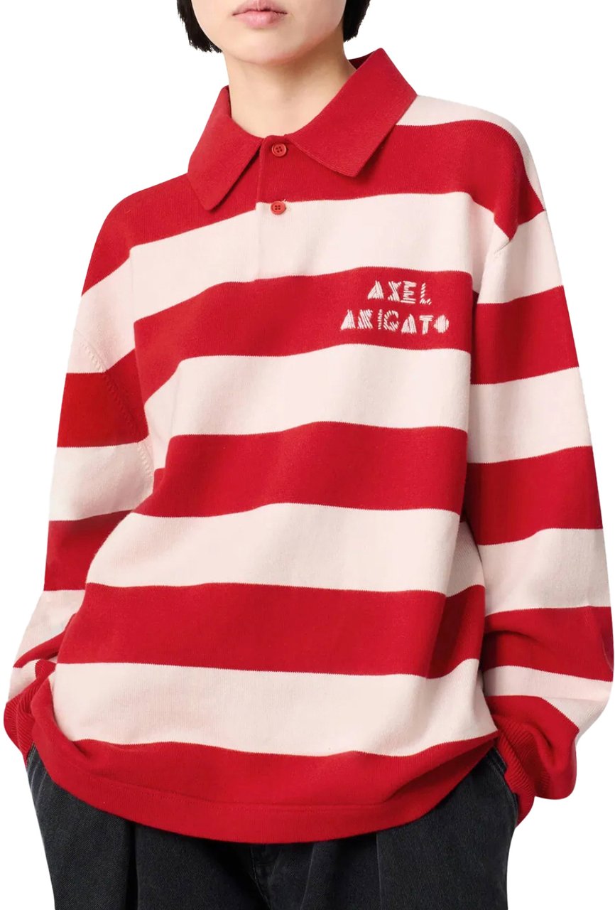 Axel Arigato Frey Polo Swearer Red Light Pink Rood