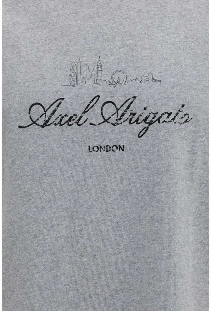 Axel Arigato Gray Cotton T-Shirt Grijs