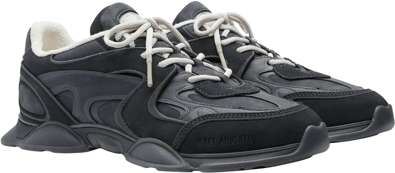 Axel Arigato Low-Top Leather and Textile Sneakers Zwart