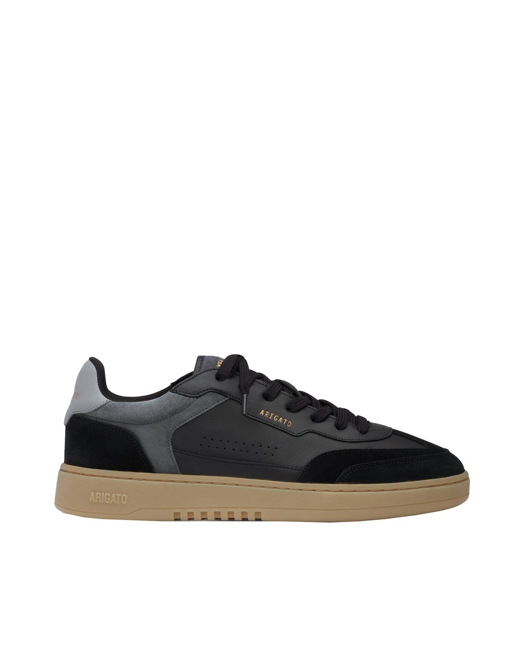 Axel Arigato Contrast Upper Low-Top Sneakers with Metallic Logo Zwart