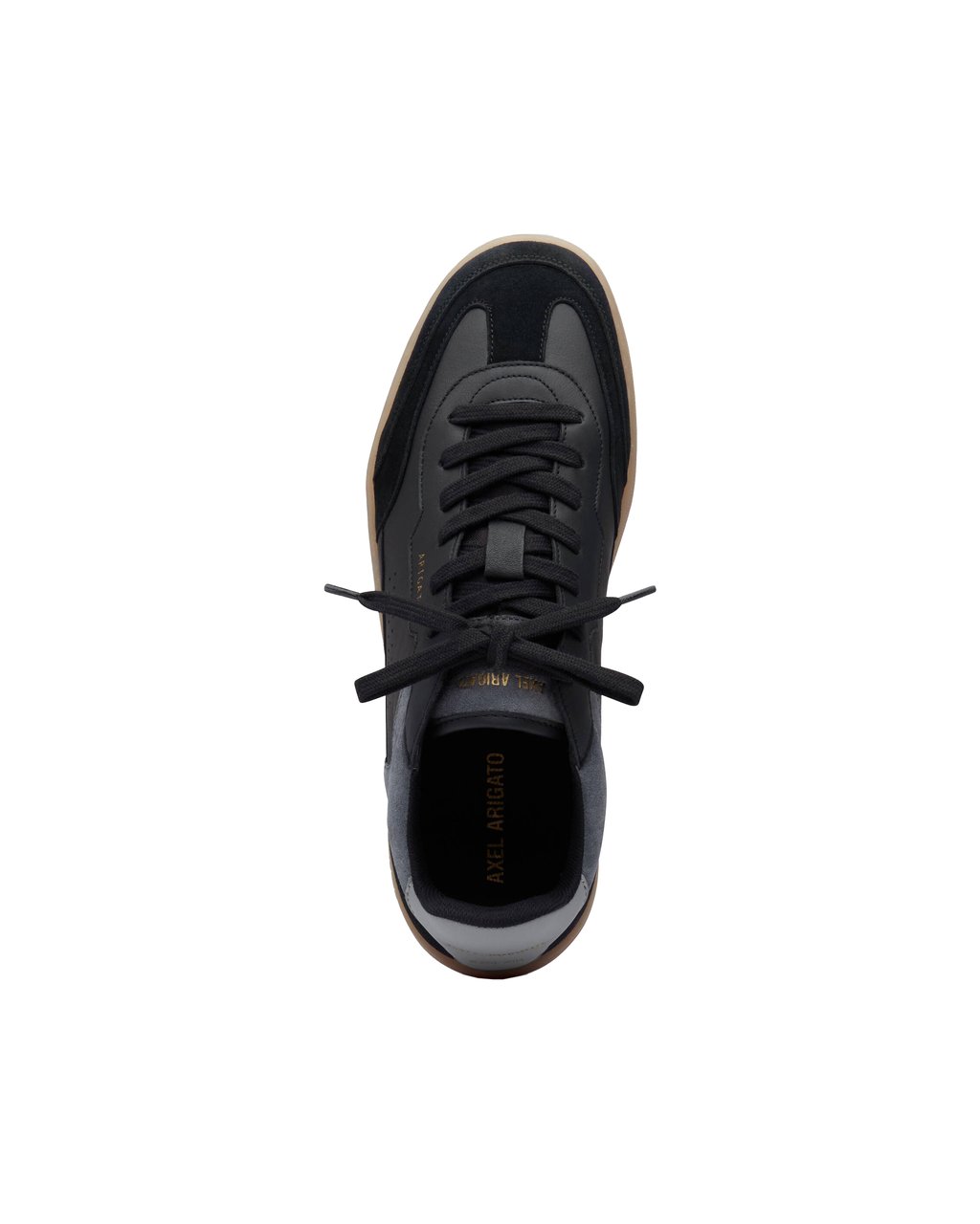 Axel Arigato Contrast Upper Low-Top Sneakers with Metallic Logo Zwart
