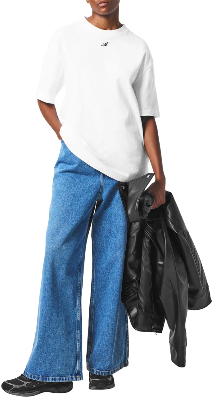 Axel Arigato Cosmo Logo Washed Loose Fit T-shirt Wit