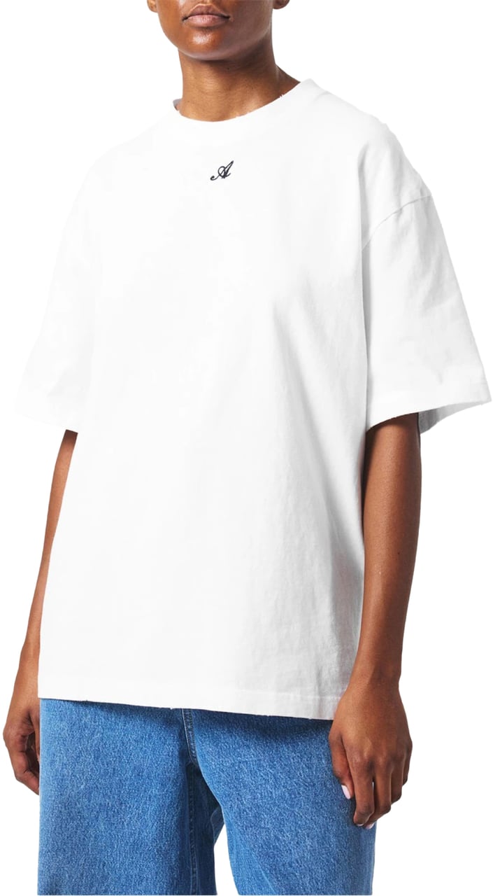 Axel Arigato Cosmo Logo Washed Loose Fit T-shirt Wit