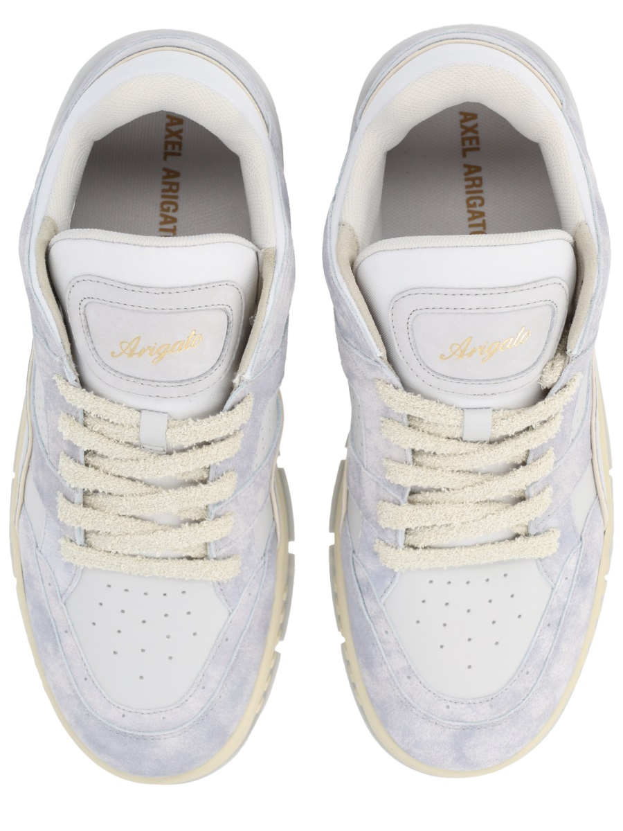 Axel Arigato Area Lo Leather Distressed Sneakers Wit